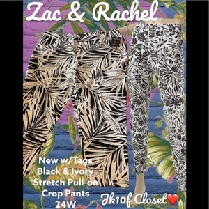 🌺NWT ZAC & RACHEL Sz24W STRETCH CROP PANTS